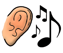 ear and music note